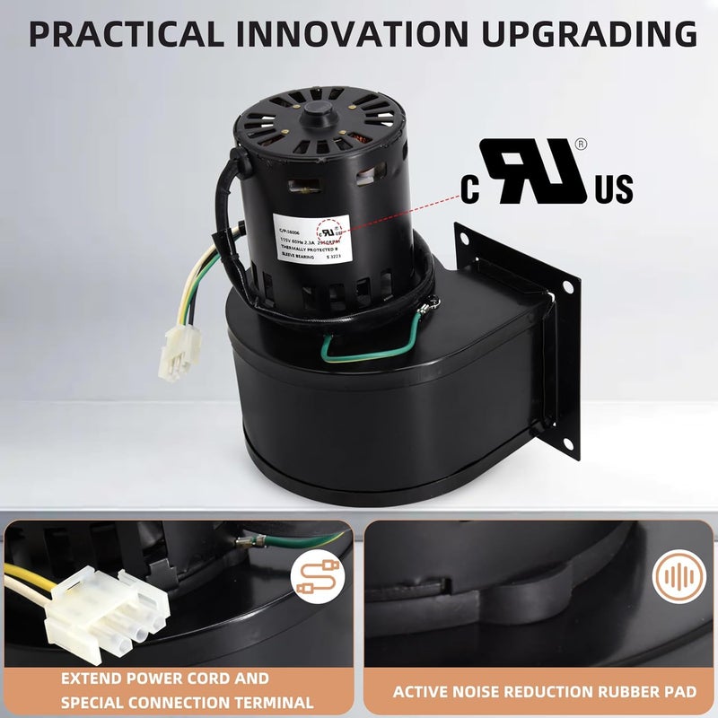 Criditpid Centrifugal Blower Motor for Dayton 1TDP7, 4C446, 6FHX8, 4C005, 1TDP7A, Fasco A166, 7021-3469, Outdoor Wood Furnace Fan for WoodMaster 4400 & 5500. - Image 3